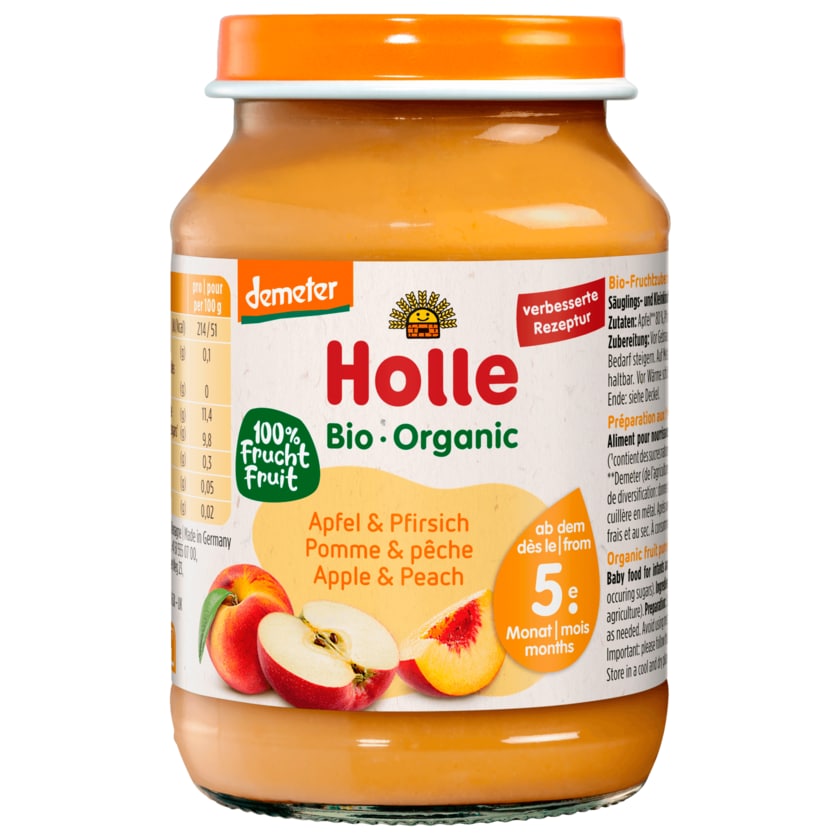 Holle Bio Demeter Apfel & Pfirsich nach dem 4. Monat 190g